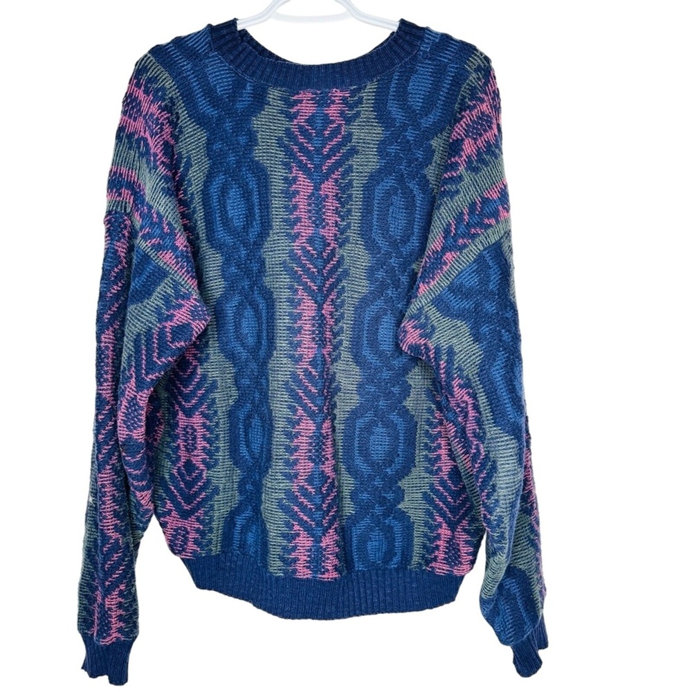 Vintage Mens Textured 90's Crewneck Sweater Carlton Fresh Prince Indie‎ Unique